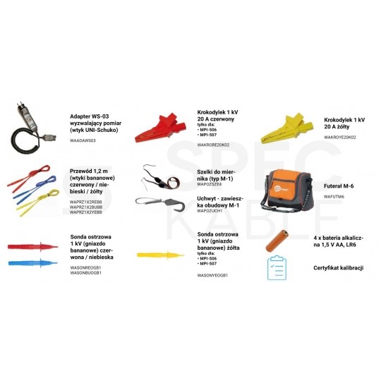 Miernik wielofunkcyjny z funkcją testu wyłączników RCD tester cyfrowy LCD + Bluetooth do instalacji elektryczych SONEL MPI-506