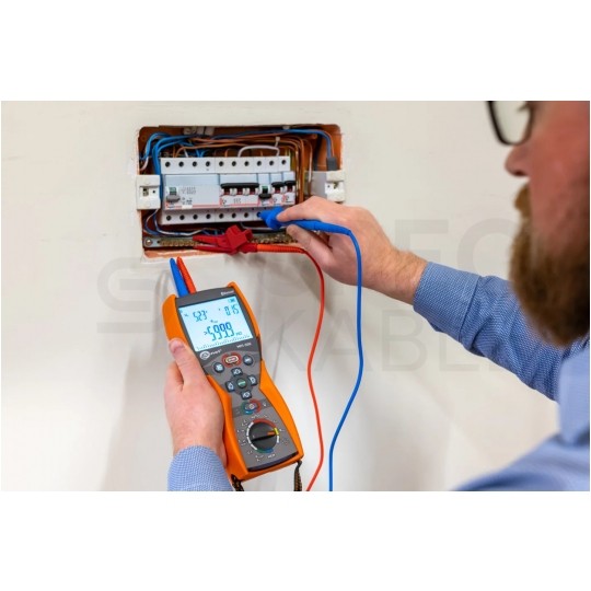 Miernik wielofunkcyjny z funkcją testu wyłączników RCD tester cyfrowy LCD + Bluetooth do instalacji elektryczych SONEL MPI-506