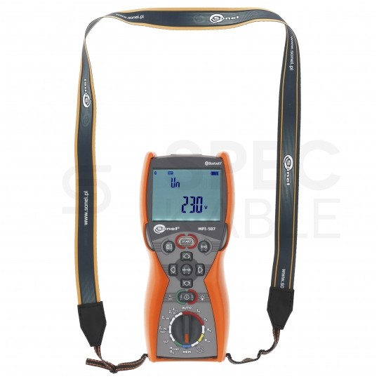 Miernik wielofunkcyjny z funkcją testu wyłączników RCD tester cyfrowy LCD + Bluetooth do instalacji elektryczych SONEL MPI-507