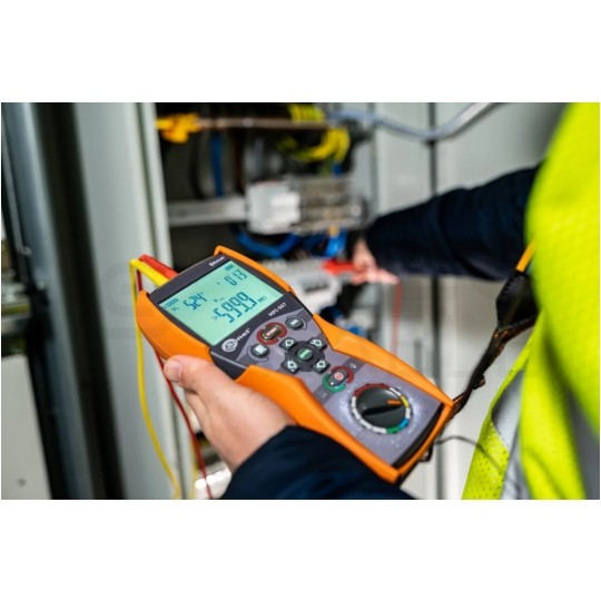 Miernik wielofunkcyjny z funkcją testu wyłączników RCD tester cyfrowy LCD + Bluetooth do instalacji elektryczych SONEL MPI-507