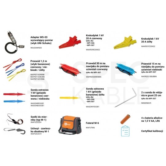 Miernik wielofunkcyjny z funkcją testu wyłączników RCD tester cyfrowy LCD + Bluetooth do instalacji elektryczych SONEL MPI-507