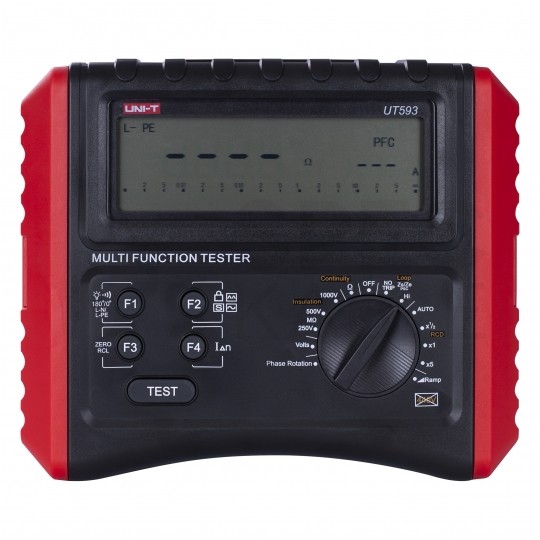 Miernik wielofunkcyjny z funkcją testu wyłączników RCD tester cyfrowy LCD do instalacji elektrycznych UNI-T UT593
