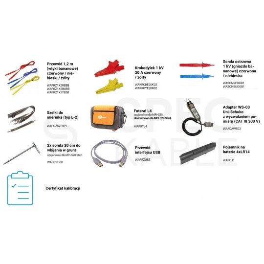 Miernik wielofunkcyjny z funkcją testu wyłączników RCD tester cyfrowy LCD do instalacji elektryczych i odbiorów SONEL MPI-520S