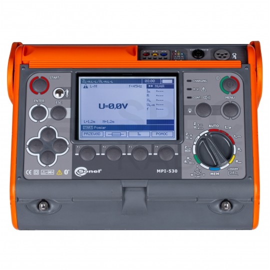 Miernik wielofunkcyjny z funkcjami pomiaru uziemień tester cyfrowy LCD do instalacji elektrycznych i odbiorów SONEL MPI-530
