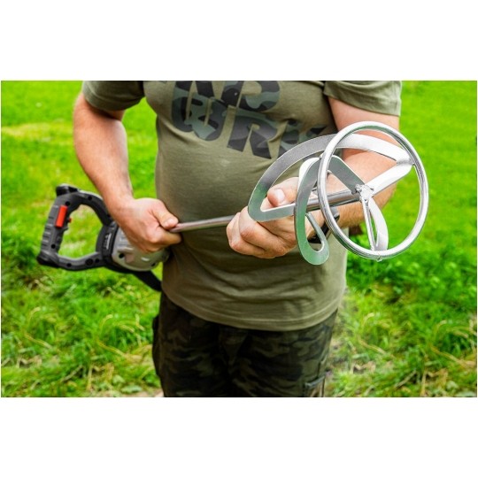 Mieszarka pojedyncza akumulatorowa 18V do zapraw i farb 250-600 obr/min w zestawie z akcesoriami bez akumulatora GRAPHITE ENERGY+ 58G084