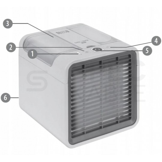 Mini Klimatyzator wodny przenośny 5W z podświetleniem LED TEESA Cool Touch C300