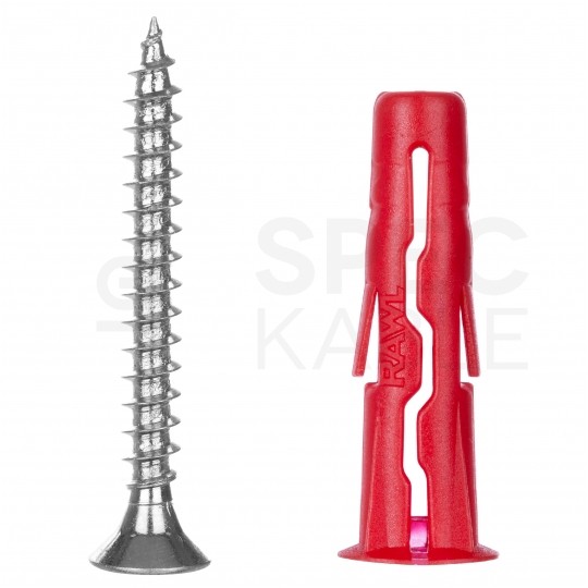 MIX Kołki rozporowe uniwersalne UNO 5x24mm, 6x28mm, 8x32mm + wkręty PZ z łbem stożkowym do wszystkich typów podłoża RAWLPLUG 120szt