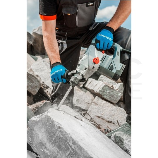 Młot udarowo-obrotowy sieciowy 230V 1500W SDS-Plus 4,5J w walizce z akcesoriami GRAPHITE 58G862