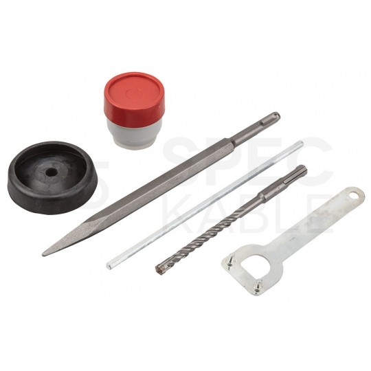 Młot udarowo-obrotowy sieciowy 230V 1500W SDS-Plus 4,5J w walizce z akcesoriami GRAPHITE 58G862