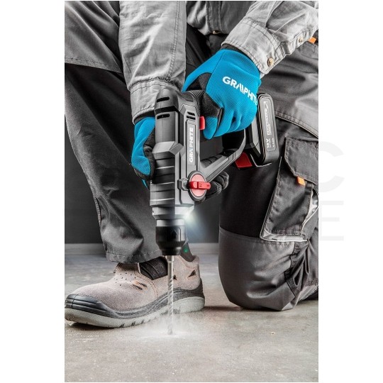 Młotowiertarka udarowa akumulatorowa 18V z uchwytem SDS-Plus 0,8J bez akumulatora GRAPHITE ENERGY+ 58G009