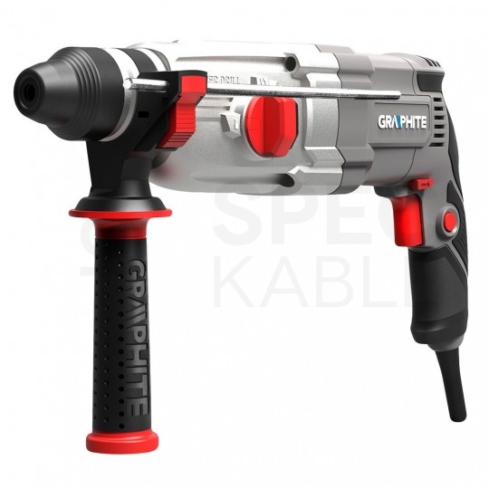 Młotowiertarka udarowa sieciowa 230V 900W z uchwytem i walizką SDS-Plus 2-funkcyjna 3.4J GRAPHITE 58G539