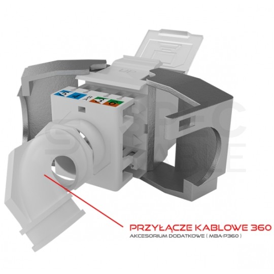 Moduł keystone RJ45 STP kat.6A ekranowany beznarzędziowy multifunkcyjny z osłoną przeciwkurzową WireArte