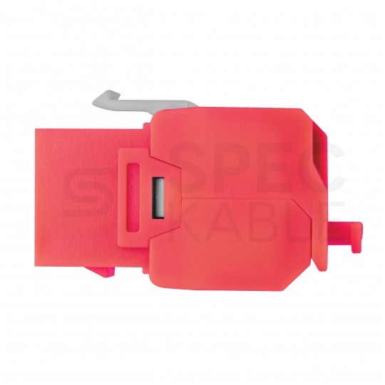Moduł keystone RJ45 UTP kat.6 nieekranowany beznarzędziowy czerwony NEKU