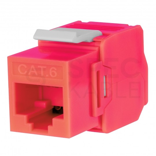 Moduł keystone RJ45 UTP kat.6 nieekranowany beznarzędziowy czerwony NEKU
