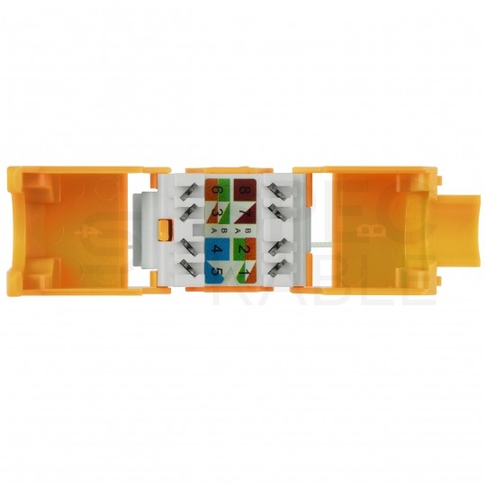 Moduł keystone RJ45 UTP kat.6 nieekranowany beznarzędziowy pomarańczowy NEKU
