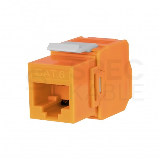 Moduł keystone RJ45 UTP kat.6 nieekranowany beznarzędziowy pomarańczowy NEKU