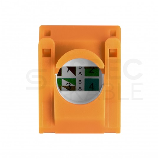 Moduł keystone RJ45 UTP kat.6 nieekranowany beznarzędziowy pomarańczowy NEKU