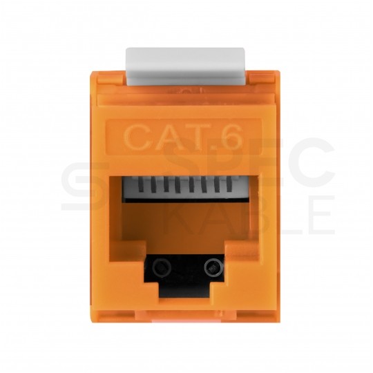 Moduł keystone RJ45 UTP kat.6 nieekranowany beznarzędziowy pomarańczowy NEKU