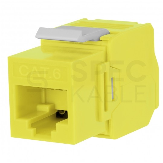 Moduł keystone RJ45 UTP kat.6 nieekranowany beznarzędziowy żółty NEKU
