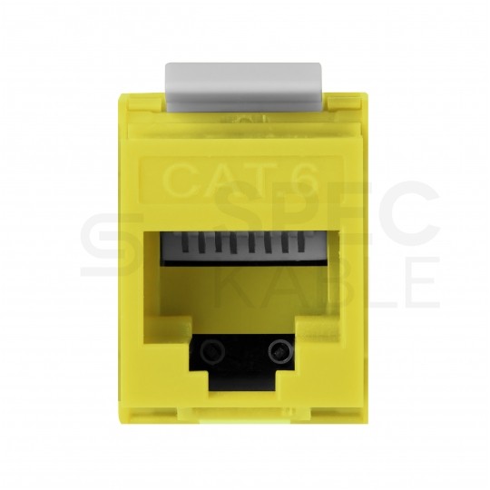 Moduł keystone RJ45 UTP kat.6 nieekranowany beznarzędziowy żółty NEKU