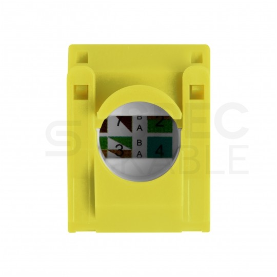 Moduł keystone RJ45 UTP kat.6 nieekranowany beznarzędziowy żółty NEKU
