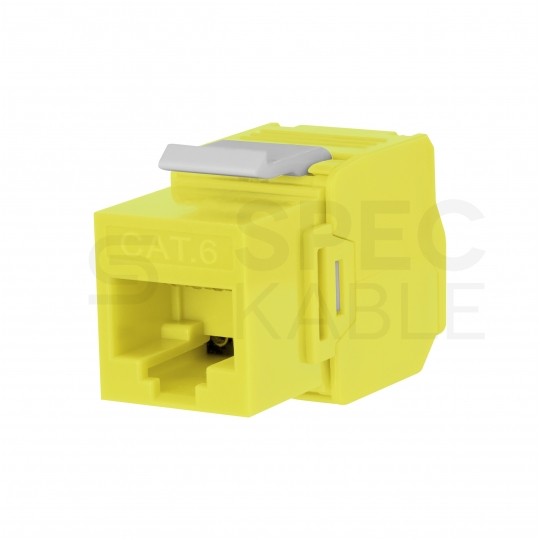 Moduł keystone RJ45 UTP kat.6 nieekranowany beznarzędziowy żółty NEKU