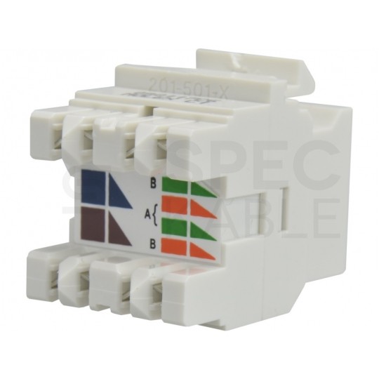 Moduł keystone RJ45 UTP kat.6 nieekranowany biały Molex