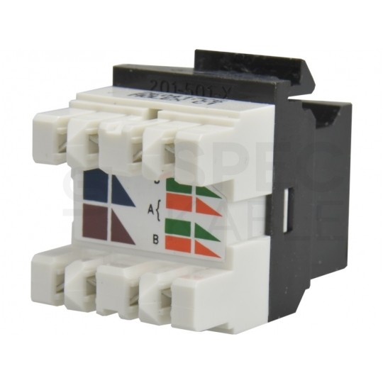 Moduł keystone RJ45 UTP kat.6 nieekranowany czarny Molex