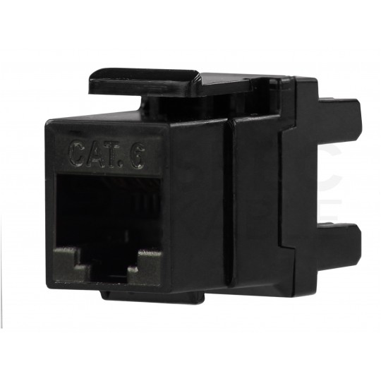 Moduł keystone RJ45 UTP kat.6 nieekranowany tylny montaż czarny NEKU
