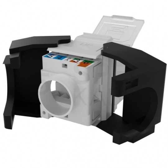 Moduł keystone RJ45 UTP kat.6A nieekranowany beznarzędziowy multifunkcyjny z osłoną przeciwkurzową WireArte