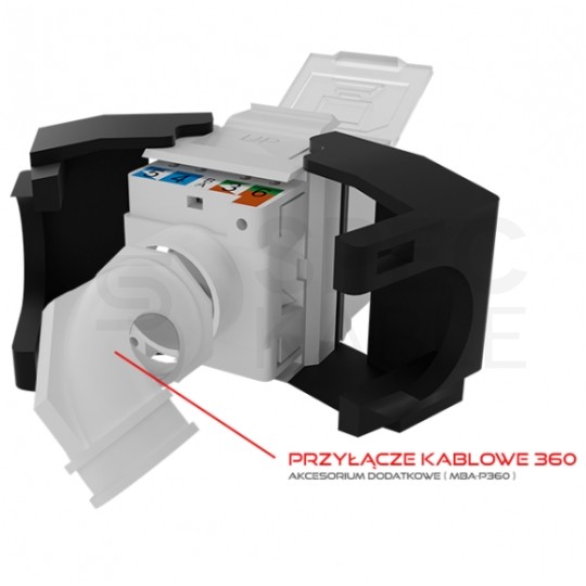 Moduł keystone RJ45 UTP kat.6A nieekranowany beznarzędziowy multifunkcyjny z osłoną przeciwkurzową WireArte