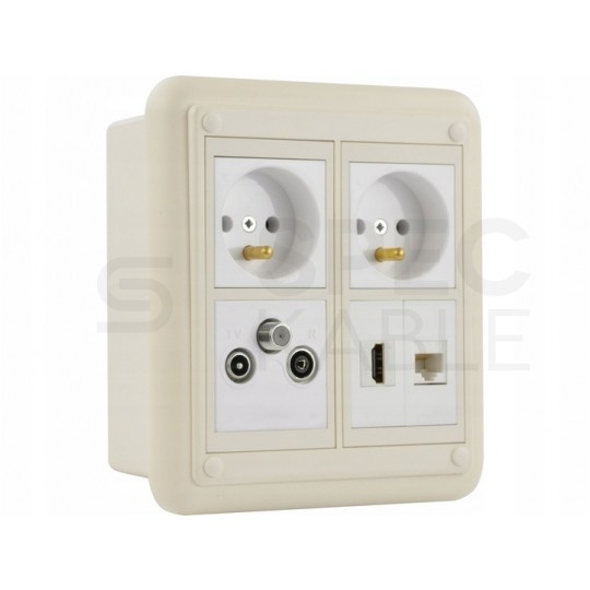 Moduł keystone RJ45 UTP kat.6A nieekranowany beznarzędziowy z podwyższonymi parametrami transmisyjnymi ALANTEC