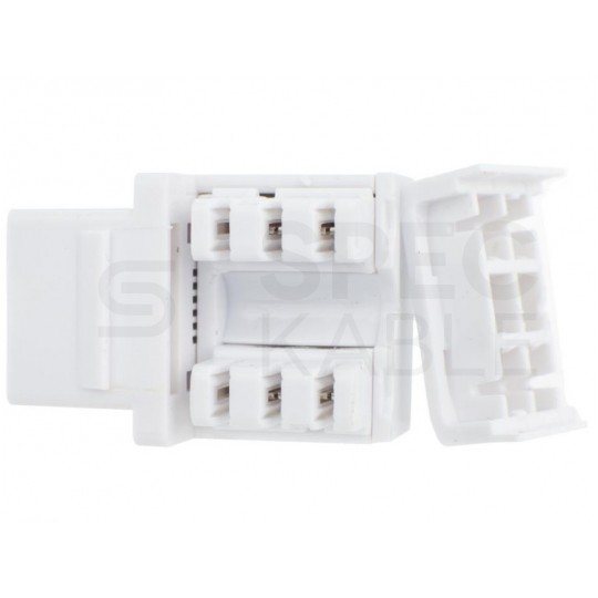 Moduł keystone telefoniczny kat.3 RJ11 6P4C biały Alantec