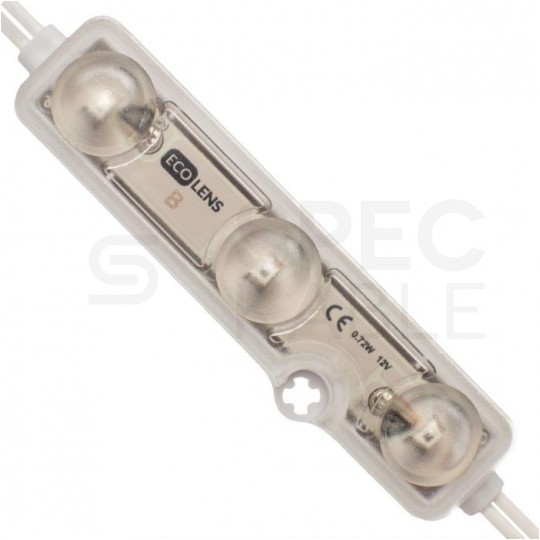 Moduł oświetleniowy 3x LED SMD 0,72W 12V 83lm/W niebieski z taśmą samoprzylepną IP68