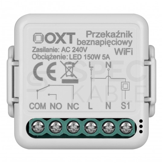 Moduł OXT mini przekaźnik beznapięciowy Wi-Fi TUYA 5A 230V SWT10