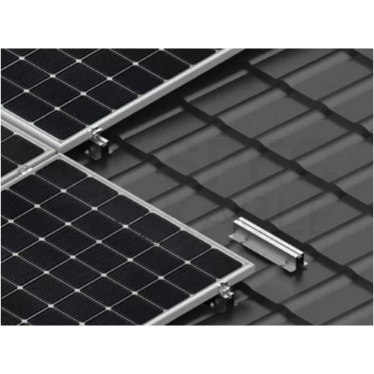 Mostek na blachodachówkę Uchwyt trapezowy aluminiowy szyna montażowa 480x60mm do paneli PV