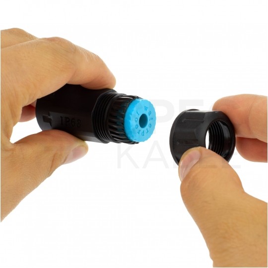 Mufa kablowa IP68 2xRJ45 kat.6 ekranowana FTP STP hermetyczna