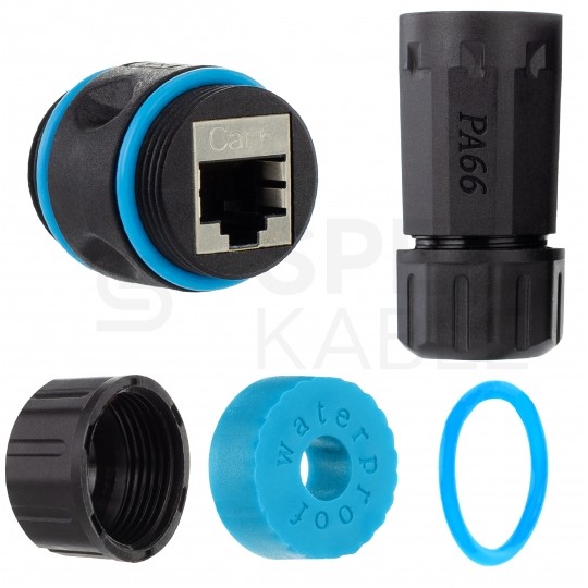 Mufa kablowa IP68 2xRJ45 kat.6 ekranowana FTP STP hermetyczna NEKU
