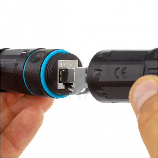 Mufa kablowa IP68 2xRJ45 kat.6 ekranowana FTP STP hermetyczna NEKU