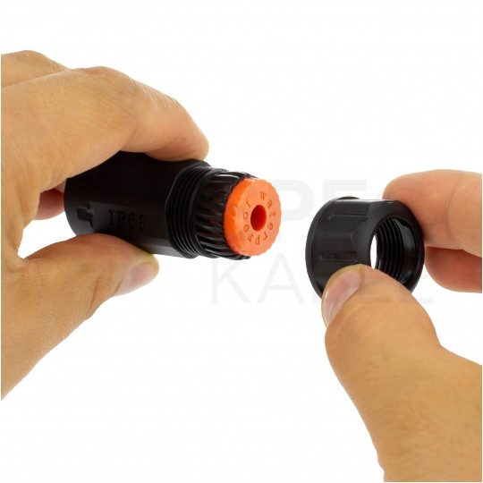 Mufa kablowa IP68 2xRJ45 kat.6A, kat.7 ekranowana FTP STP hermetyczna NEKU