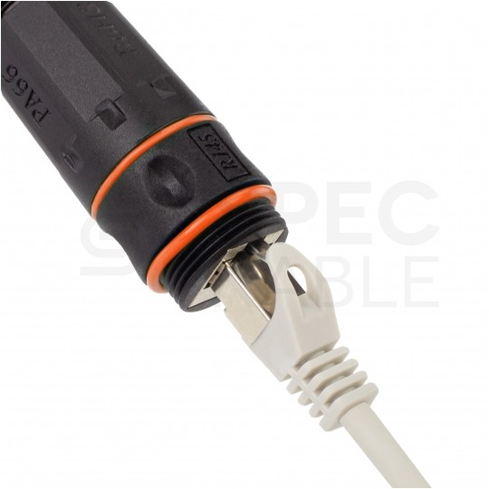 Mufa kablowa IP68 2xRJ45 kat.6A, kat.7 ekranowana FTP STP hermetyczna NEKU