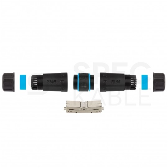 Mufa kablowa IP68 beznarzędziowa kat.6 ekranowana FTP STP hermetyczna NEKU