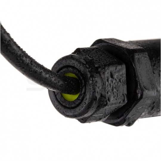 Mufa kablowa z dławikami na kable do 3x1,5mm2 hermetyczna IP68 prosta MINI czarna ELCAN