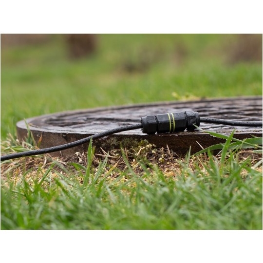 Mufa kablowa z dławikami na kable do 3x1,5mm2 hermetyczna IP68 prosta MINI czarna ELCAN