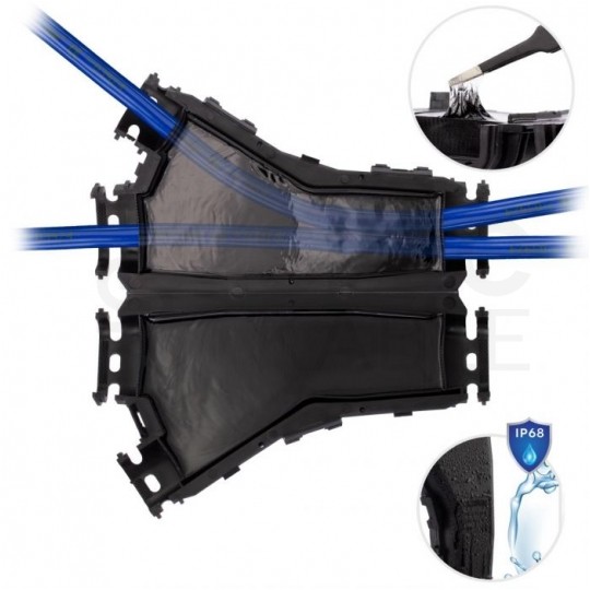 Mufa kablowa żelowa typu "Y" uniwersalna do 4x16mm2 hermetyczna IP68 180x105x36mm bez złączek, odgałęźna, wielokrotnego użytku MOREK