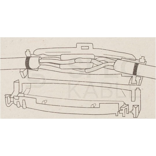 Mufa kablowa żelowa typu "Y" uniwersalna do 4x16mm2 hermetyczna IP68 180x105x36mm bez złączek, odgałęźna, wielokrotnego użytku MOREK