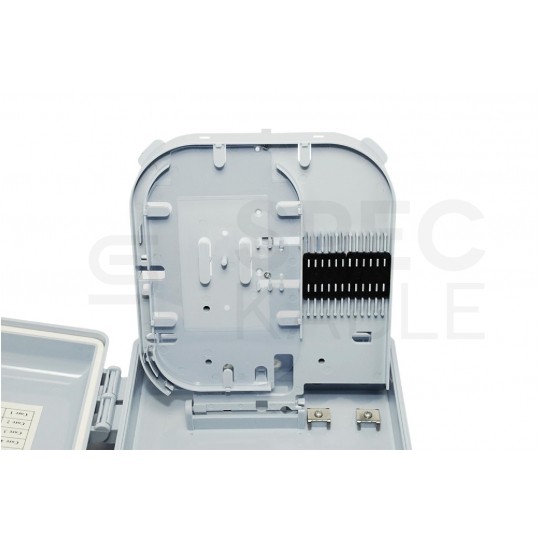 Mufa przełącznica światłowodowa FO na 16 adapterów SC simplex 2:16 ( 2 wejścia, 16 wyjść ) szara IP65 GFP-16D TELCOLINE