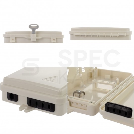 Mufa przełącznica światłowodowa FO na 4 adaptery SC simplex IP65 NEKU