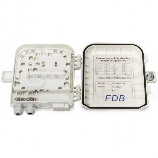 Mufa przełącznica światlowodowa FO na 8 adapterów SC simplex IP65 zamykana na klucz ATEL
