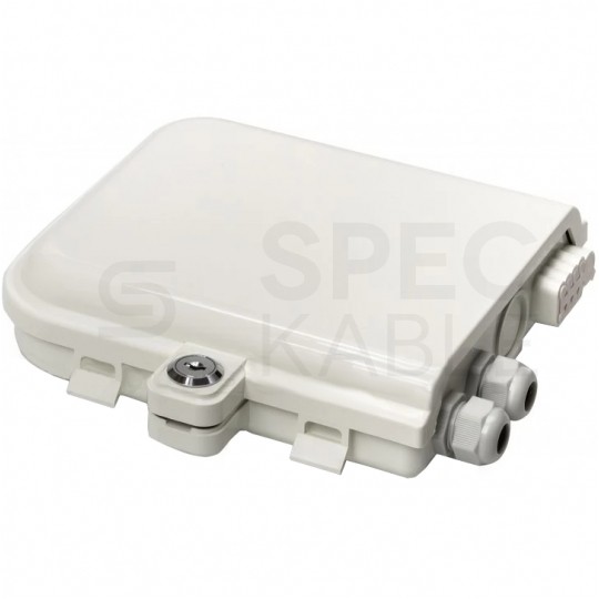 Mufa przełącznica światlowodowa FO na 8 adapterów SC simplex IP65 zamykana na klucz ATEL